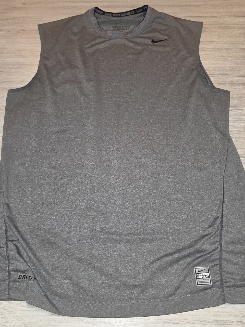 Nike Pro Dri Fit Combat Sleeveless Athletic Shirt Men's Gray Size XL